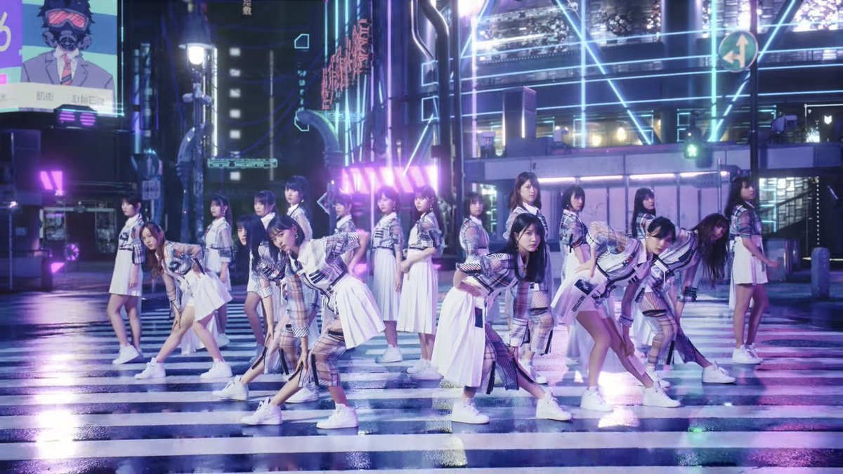 乃木坂46 『Wilderness world』(2021) 「渋谷スクランブル交差点オープンセット」を使ったサイバー渋谷に変身！